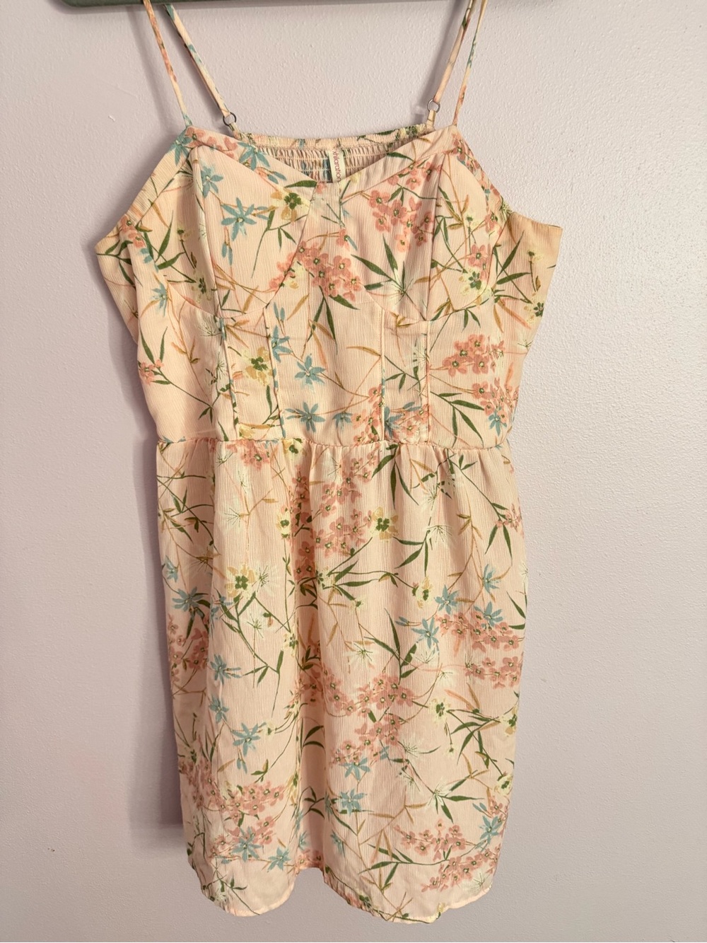 Xhilaration Peach Floral Mini Dress